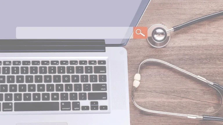 Laptop and stethoscope representing telehealth provider evaluation.