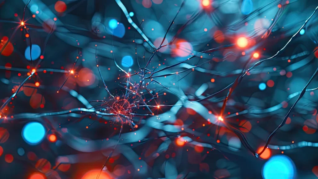 Abstract neural network illustration representing early neuroscience research and evidence uncertainty.